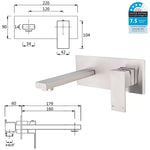 Load image into Gallery viewer, Square Wall Mounted Basin Mixer
