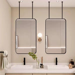 Load image into Gallery viewer, French-Style Two-Bar LED Makeup Mirror with Aluminum Frame