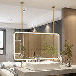 Load image into Gallery viewer, French-Style Two-Bar LED Makeup Mirror with Aluminum Frame