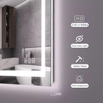 Load image into Gallery viewer, Rectangular Smart LED Vanity Mirror with Anti-Fog & Touchscreen