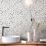 Load image into Gallery viewer, White and silver Mosaic wall
