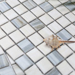 Load image into Gallery viewer, White and silver Mosaic wall
