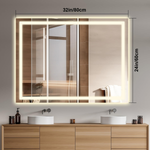 Load image into Gallery viewer, Modern Anti-Fog LED Bathroom Mirror with 5x Magnification