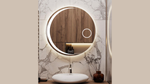 Load image into Gallery viewer, Round Bathroom Mirror with LED Lights and Touch Sensor