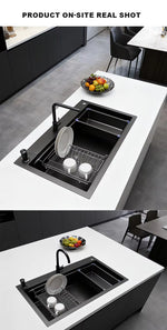 Load image into Gallery viewer, Matte Black Single Kitchen Sink