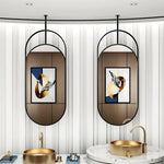 Load image into Gallery viewer, French-Style Oval LED Makeup Mirror with Anti-Fog