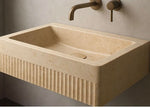 Load image into Gallery viewer, Natural Travertine Wall-Mounted Sink