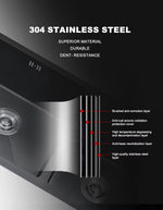 Load image into Gallery viewer, Black Nano Double Bowl Kitchen