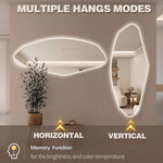 Load image into Gallery viewer, Arched Gold LED Bathroom Mirror 24x36" with Anti-Fog