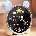 Load image into Gallery viewer, Wholesale Modern Plastic Digital LED Desk Clocks with Night Light Sleep Trainer Calendars 7-color Lights for Kids