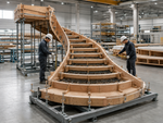 Load image into Gallery viewer, Curved Timber Staircase