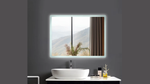Load image into Gallery viewer, Modern Rectangle LED Wall-Mounted Defogging Frameless Dimmable Bath Mirror Touch Switch Vanity for Bedroom Hotel Living Room