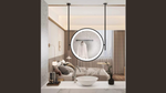 Load image into Gallery viewer, Modern Ceiling Hanging Aluminum Alloy Touch Switch 360 Rotatable Bathroom Hotel Bedroom Salon Mirror