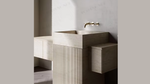 Load image into Gallery viewer, Square Solid Travertine Basin Freestanding