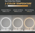 Load image into Gallery viewer, Modern Rectangle LED Wall-Mounted Defogging Frameless Dimmable Bath Mirror Touch Switch Vanity for Bedroom Hotel Living Room