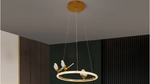 Load image into Gallery viewer, Round Ring Modern Iron Lamp Body Hanging Luminous Butterfly Pendent Led Chandelier Lights
