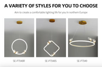 Load image into Gallery viewer, Round Ring Modern Iron Lamp Body Hanging Luminous Butterfly Pendent Led Chandelier Lights