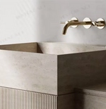 Load image into Gallery viewer, Square Solid Travertine Basin Freestanding