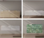 Load image into Gallery viewer, Square Solid Travertine Basin Freestanding
