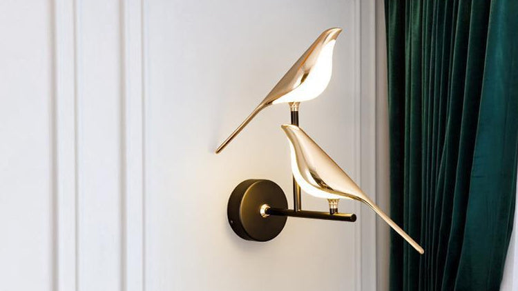 Gold Bird Led Wall Lamp