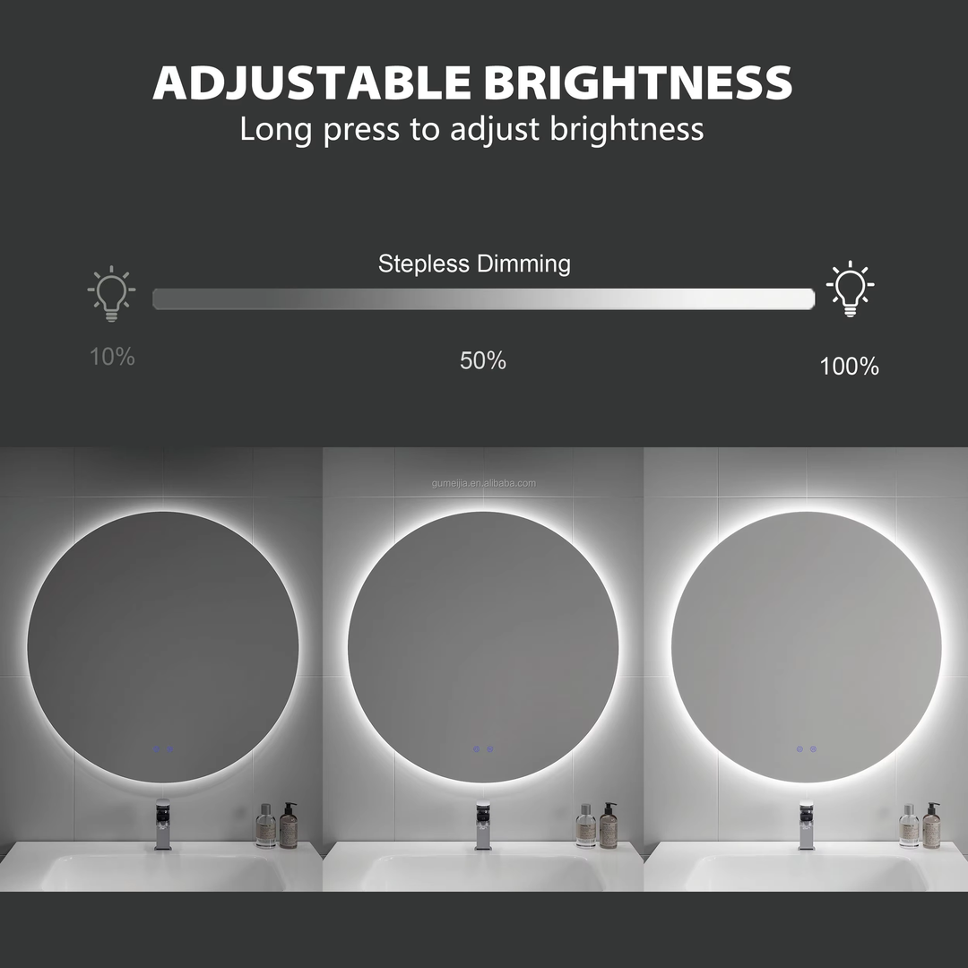 Oval LED Bathroom Vanity Mirror with Touch Switch