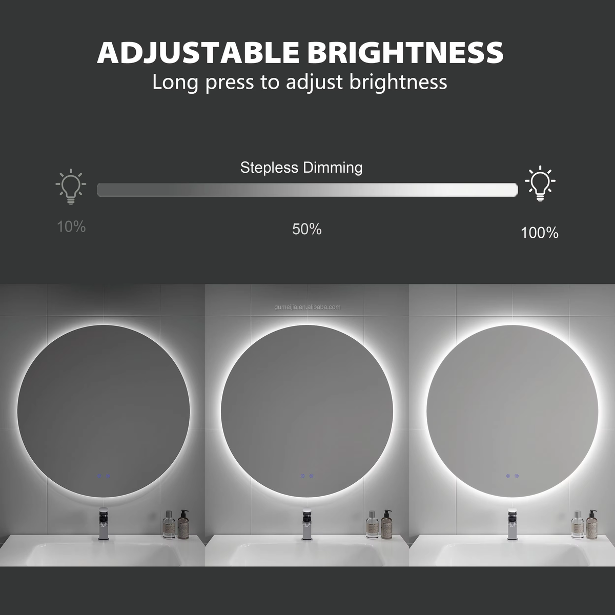 Modern asymmetrical led wall mirror for salon bathroom bedroom living room entryway vanity mirror for wall decoration