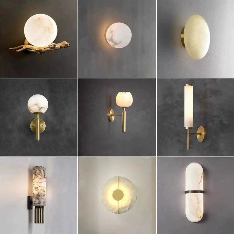 Marble wall light for the bedroom