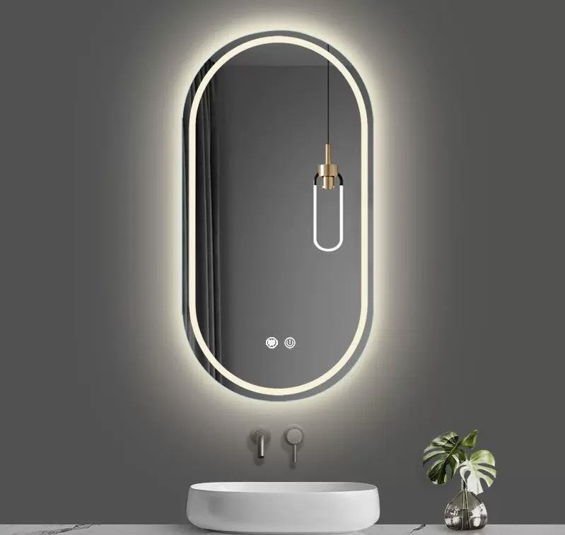 Oval LED Bathroom Vanity Mirror with Touch Switch