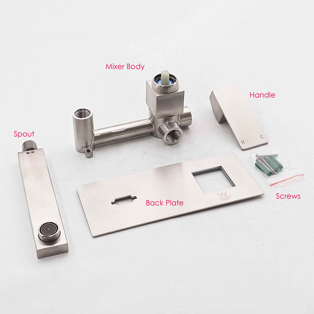 Square Wall Mounted Basin Mixer