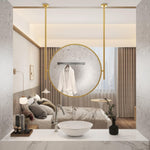 Load image into Gallery viewer, 360° Rotating Ceiling-Mounted LED Mirror with Custom Frame
