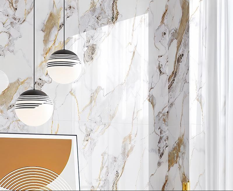 Orange marble wall tile