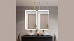 Load image into Gallery viewer, French-Style Two-Bar LED Makeup Mirror with Aluminum Frame
