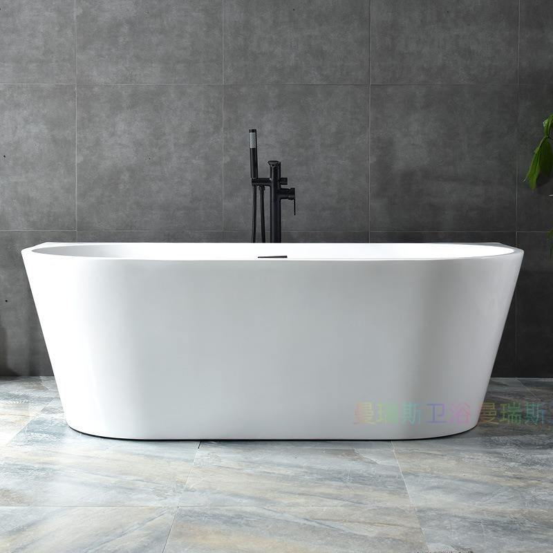 Freestanding One-Piece Indoor Bathtub