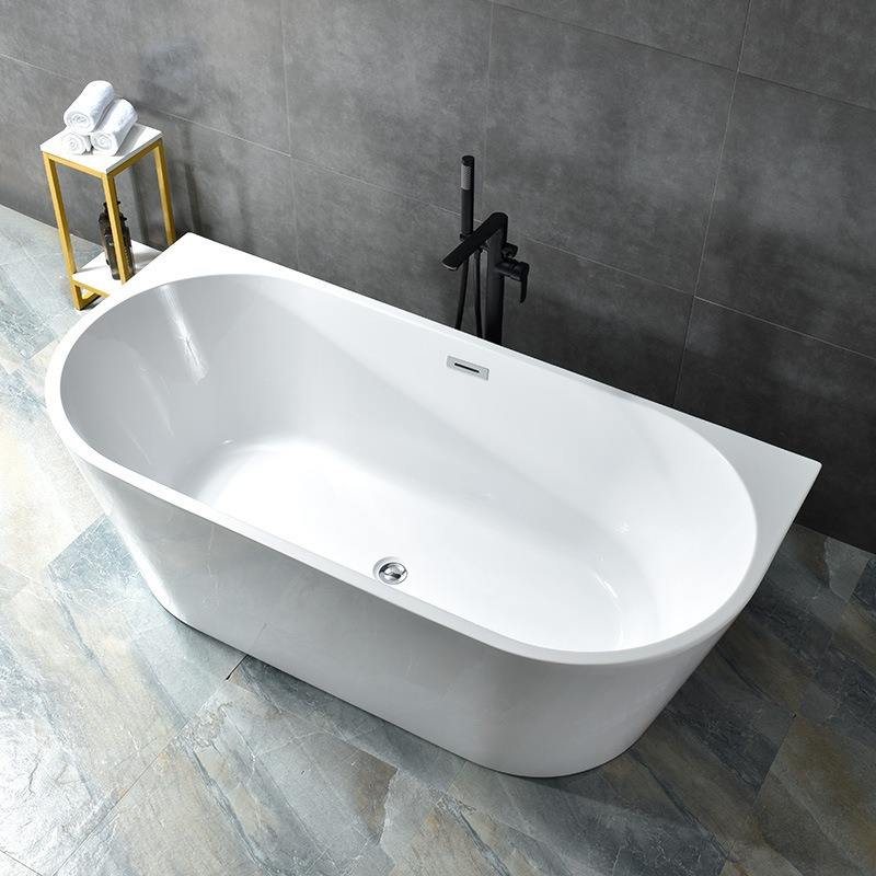 Freestanding One-Piece Indoor Bathtub
