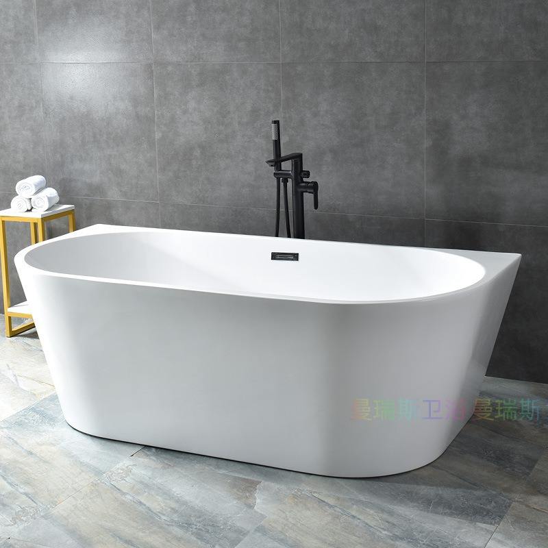 Freestanding One-Piece Indoor Bathtub