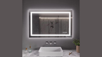 Load image into Gallery viewer, Rectangular Smart LED Vanity Mirror with Anti-Fog &amp; Touchscreen

