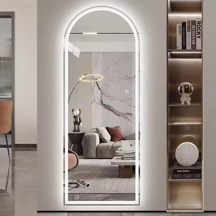 Modern Arched Frameless LED Full-Length Wall Mirror