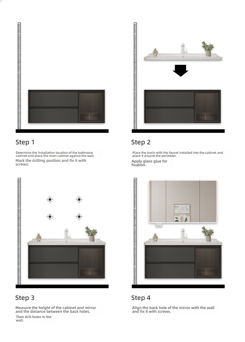 Vanity Bathroom Cabinet with Mirror