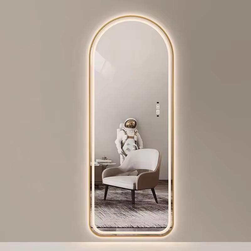 Modern Arched Frameless LED Full-Length Wall Mirror