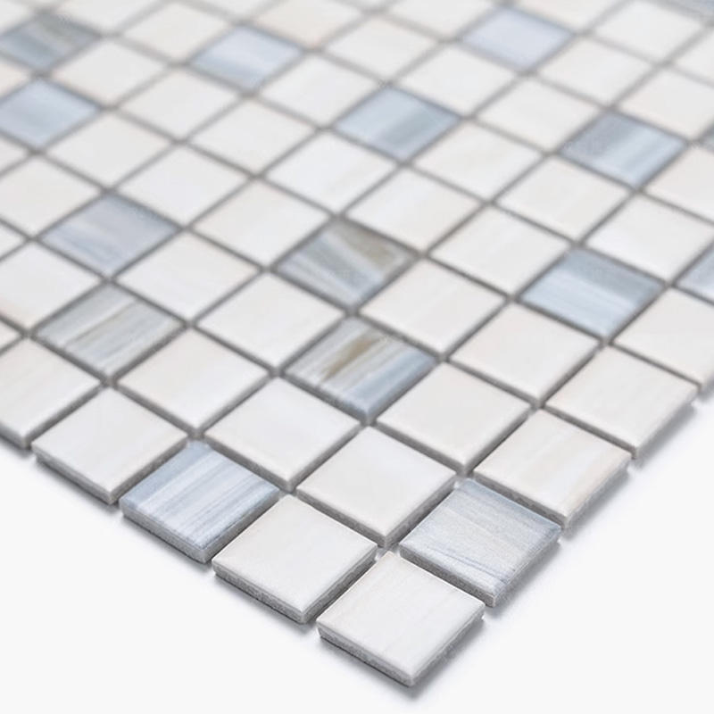 White and silver Mosaic wall