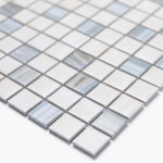 Load image into Gallery viewer, White and silver Mosaic wall

