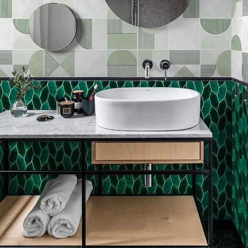 Green Mosaic wall