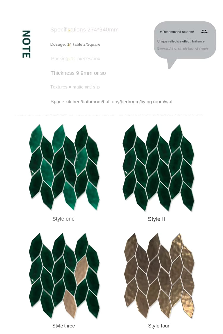 Green Mosaic wall