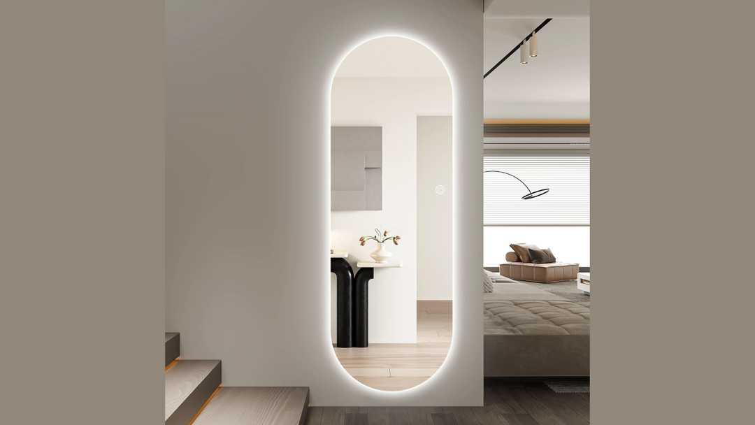 Modern Full-Length LED Wall Mirror for Commercial & Home Use