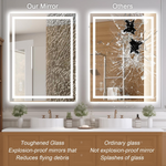 Load image into Gallery viewer, Modern Anti-Fog LED Bathroom Mirror with 5x Magnification
