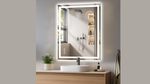 Load image into Gallery viewer, Modern Anti-Fog LED Bathroom Mirror with 5x Magnification
