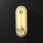 Load image into Gallery viewer, Postmodern Retro Copper &amp; Alabaster LED Wall Lamp
