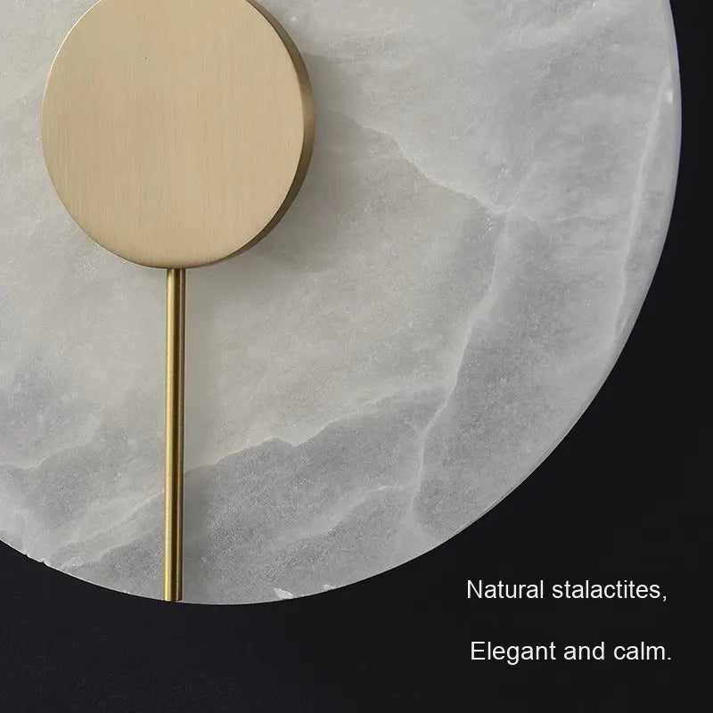 Postmodern Retro Copper & Alabaster LED Wall Lamp
