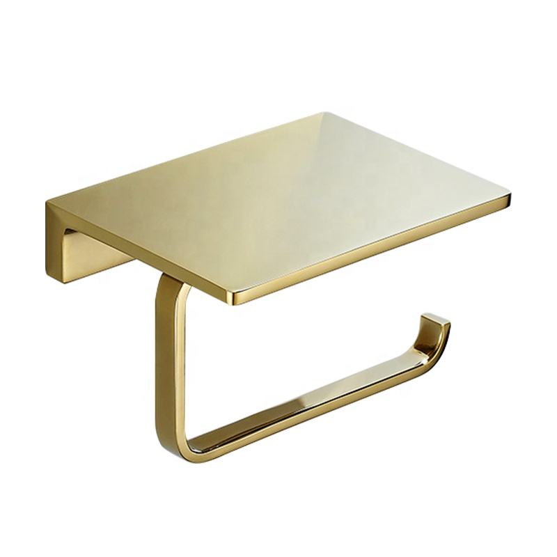 Toilet Paper Holder With Phone Shelf