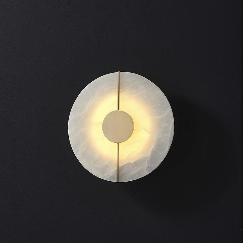 Postmodern Retro Copper & Alabaster LED Wall Lamp